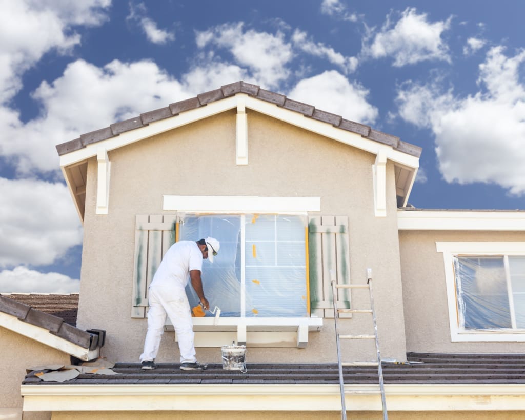 Busy House Painter Painting House